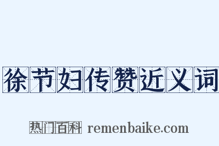 徐节妇传赞近义词是什么意思的图片